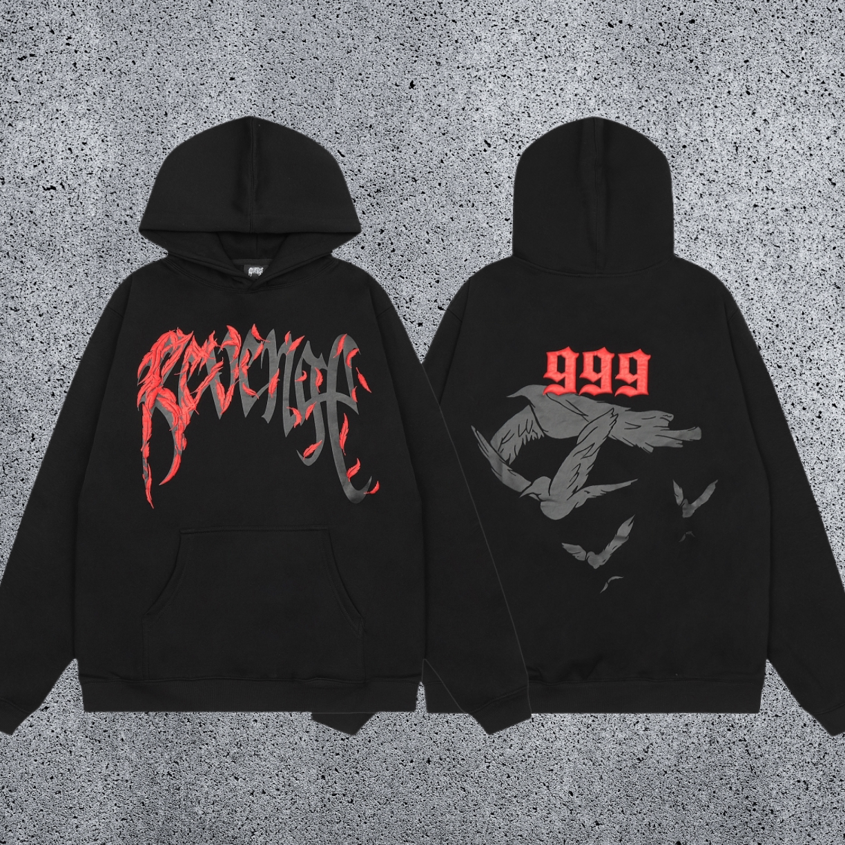 REVENGE 999 Graphic Fleece Hoodie