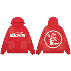 HELLSTAR Star Graphic Red Hoodie