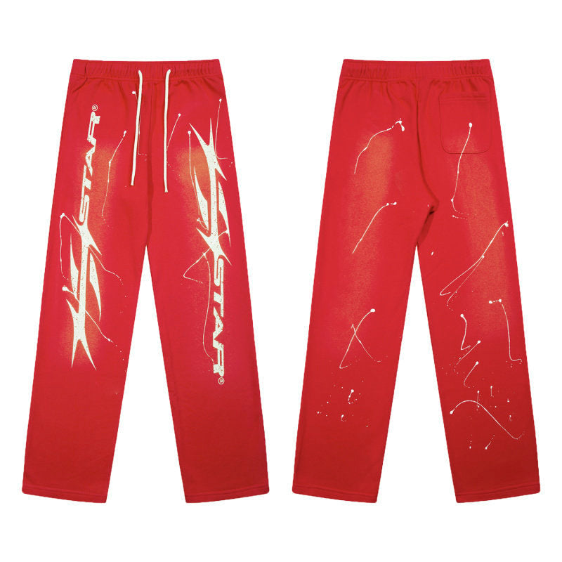 HELLSTAR Star Graphic Sweatpants Red