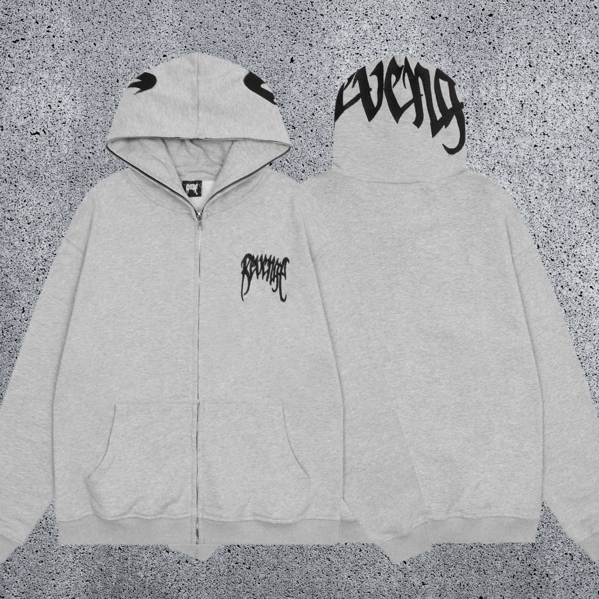REVENGE Graffiti Zip-Up Hoodie