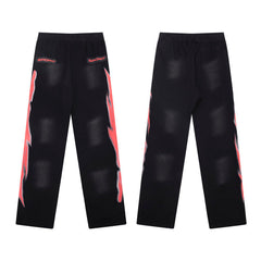 HELLSTAR Sport Flame Black Sweatpants