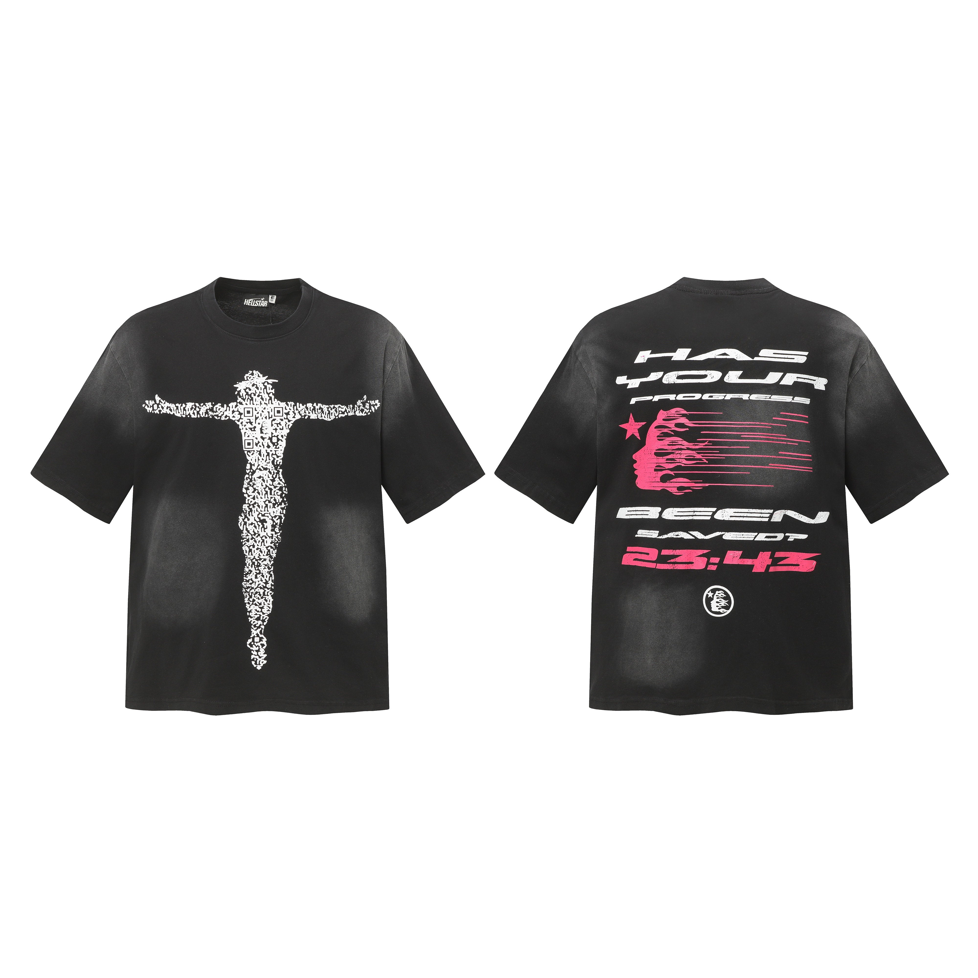 HELLSTAR Pink Graphic Oversized T-Shirt
