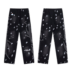 HELLSTAR Galaxy Graphic Sweatpants Black