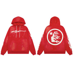 HELLSTAR Star Logo Red Hoodie