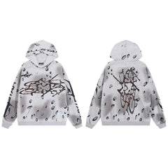 HELLSTAR Grey Path to Paradise Splatter Hoodie