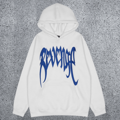 REVENGE Blue Embroidered Logo Hoodie