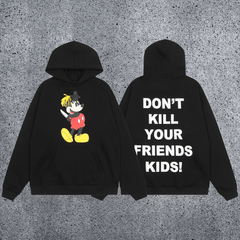 REVENGE Cartoon Mouse Graphic Pullover Hoodie
