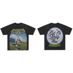 GodSpeed Out of Many One Washed Black Graphic T-Shirt